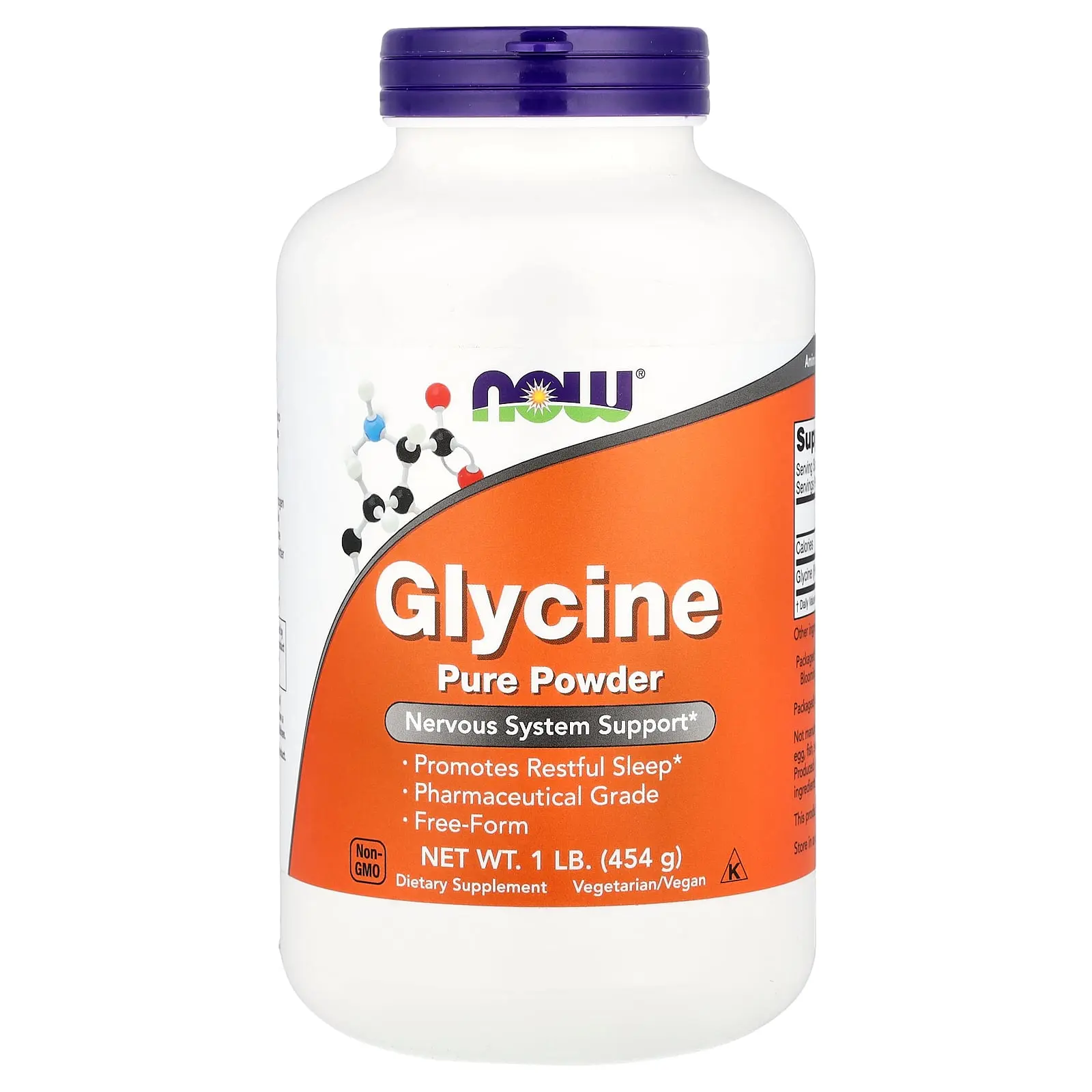 NOW Foods Glycine, Pure Powder, 1 lb (454 g)