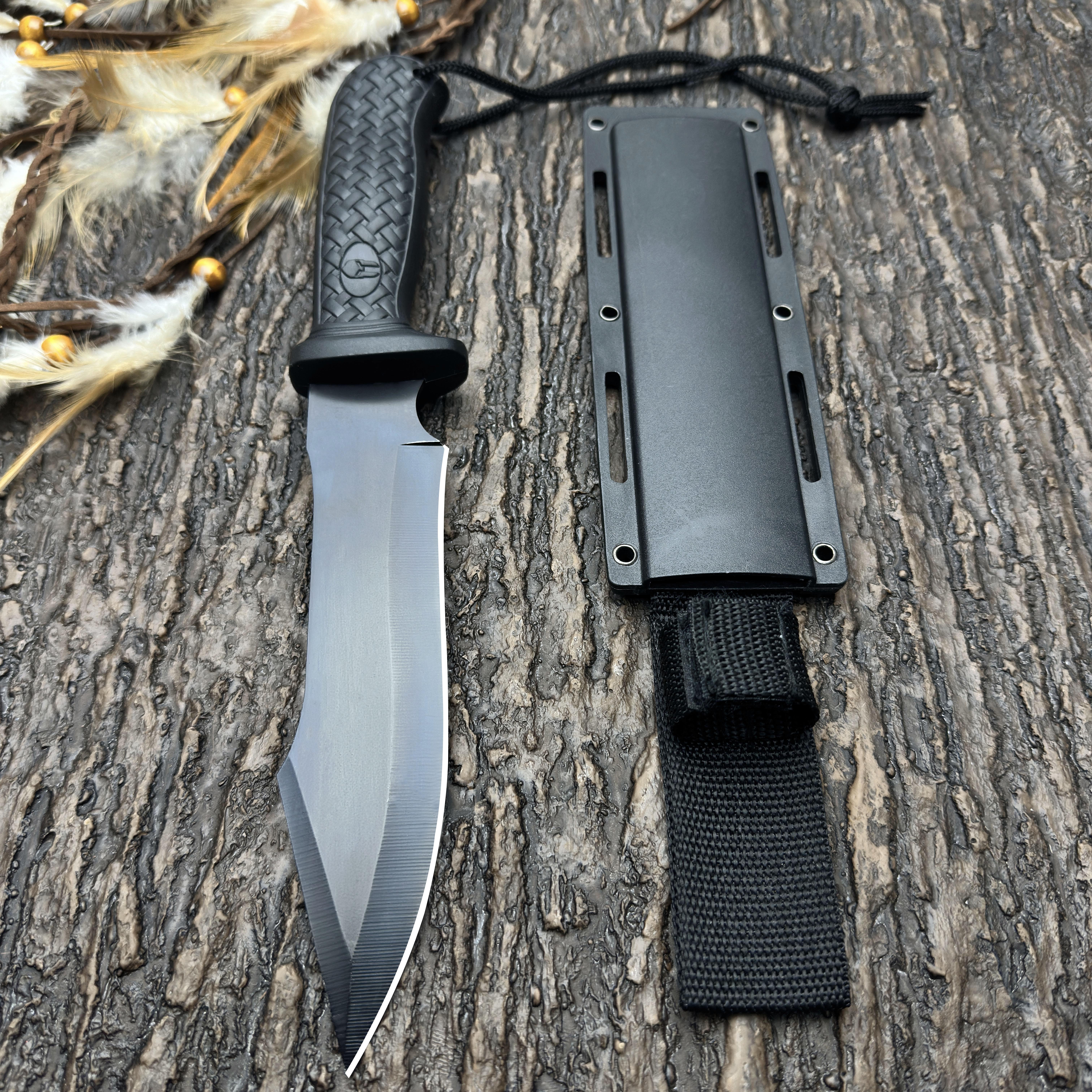 Fixed Blade Kitchen Utility Knife, Sharp Multipurpose Fruit & Vegetable Knife with Ergonomic Handle & Secure Sheath