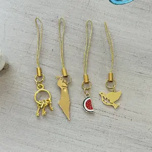 Palestine Phone Charms – One Charm of Your Choice Clip Map, Keys of Return, Watermelon or Dove