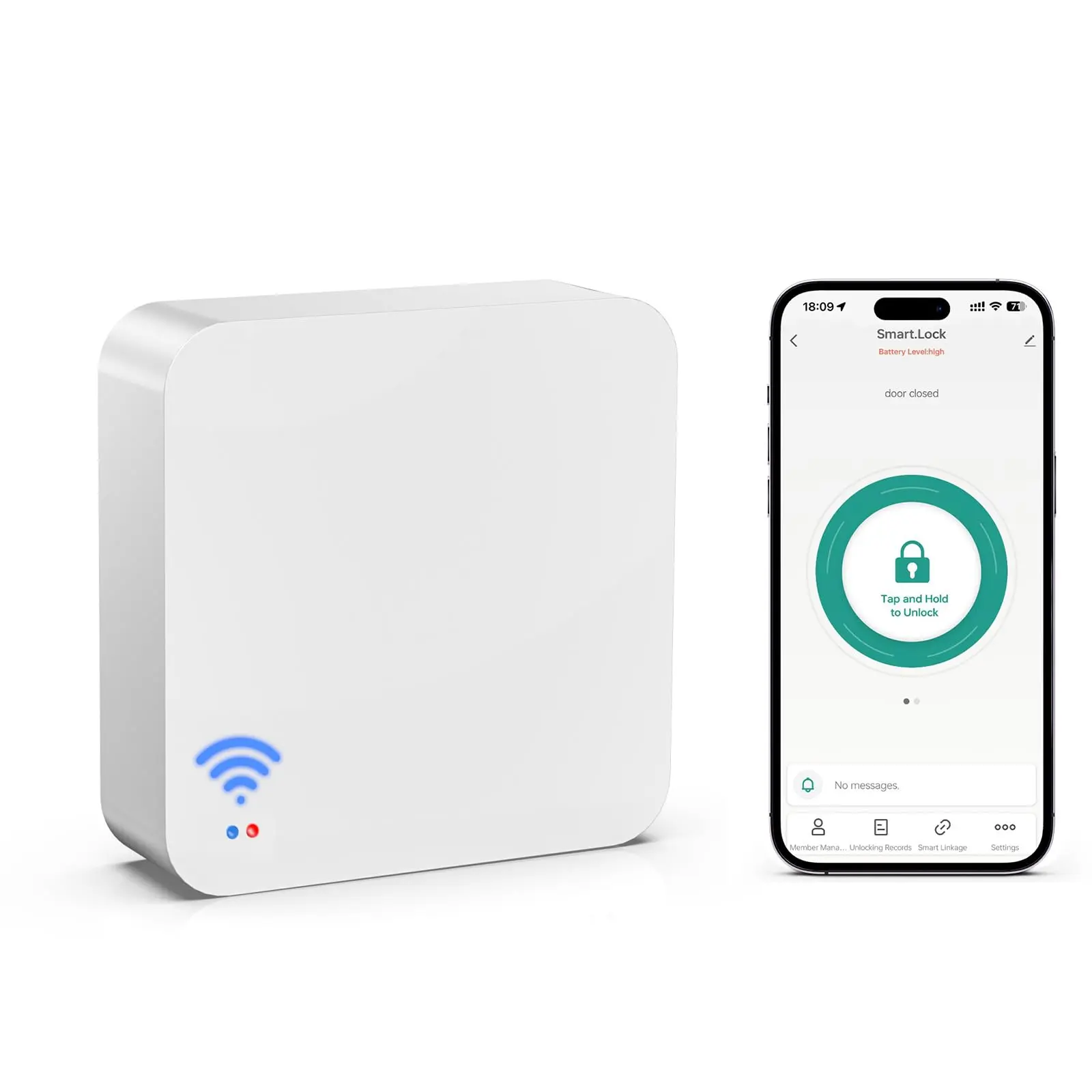 Tuya Gateway for Smart Door Lock -Remotely Control Smart Fingerprint Door Lock via Tuya App-Gateway Smart Hub Compatible