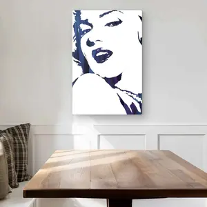 Begin Home Decor C1MP20303YW1YG 20 x 30 in. Marilyn Monroe In Blue Wall Art - Figurative Metal Print