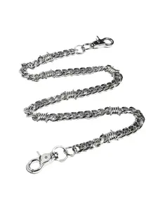 Biker Wallet Chain, Heavy Duty Pocket Chain with Round Clasp, Men Chains for Jeans, Pants Clothing Accessories