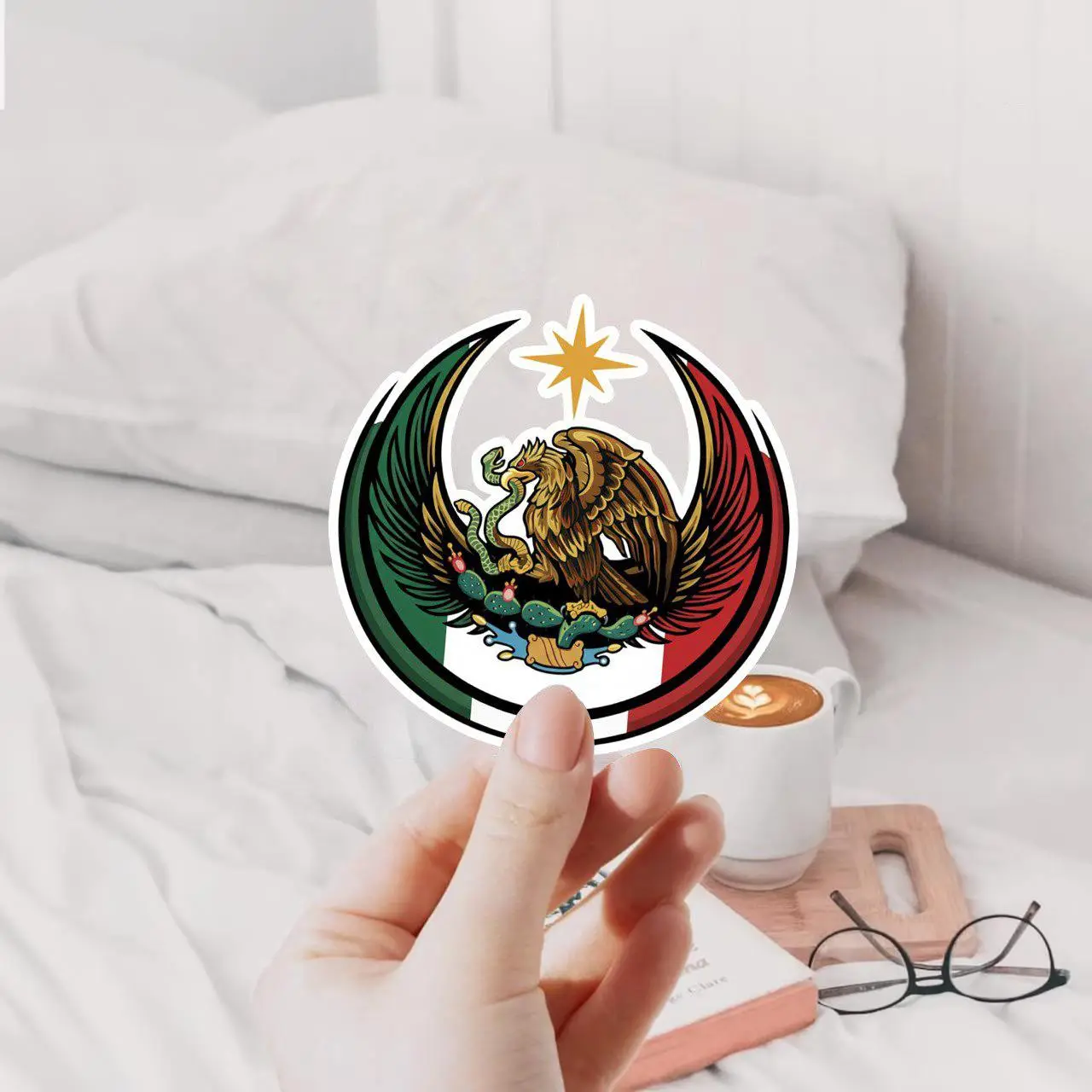 Vintage Eagle Graphic Sticker, Artistic Emblem Vinyl Decal, Waterproof Laptop Car Sticker