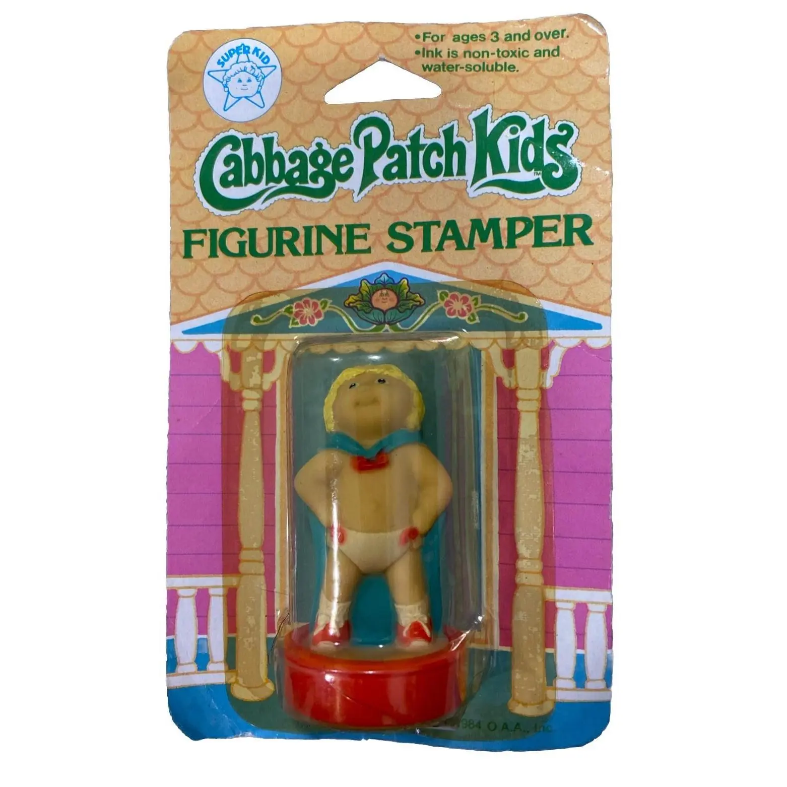 Vintage Cabbage Patch Kids Figurine Stamper Top Secret Super Kid SEALED 1984