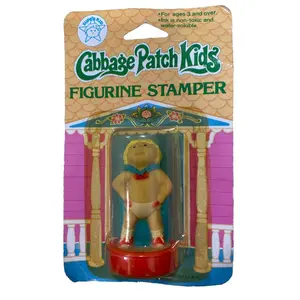 Vintage Cabbage Patch Kids Figurine Stamper Top Secret Super Kid SEALED 1984