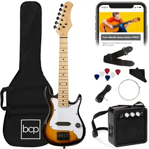 Best Choice Products 30in Kids Electric Guitar Beginner Starter Kit w/ 5W Amplifier, Strap, Case