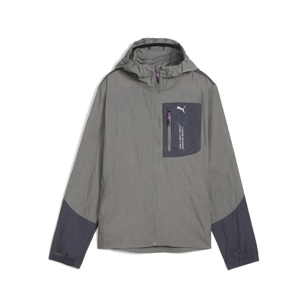 PUMA Womens Seasons Wind Resistant Jacket Athletic Outerwear Casual - Grey