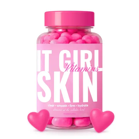 IT GIRL Skin Glow Gummies for Women, Glutathione & Vegan Collagen Gummies with Hyaluronic Acid, CoQ10, Retinol & Biotin, Hair Skin and Nails Beauty Supplement, Strawberry Glow, 60 Ct