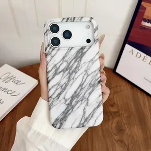 Aesthetic White Marble iPhone Case | Luxury Protective Cover for iPhone 17 16 15 14 13 Pro Max