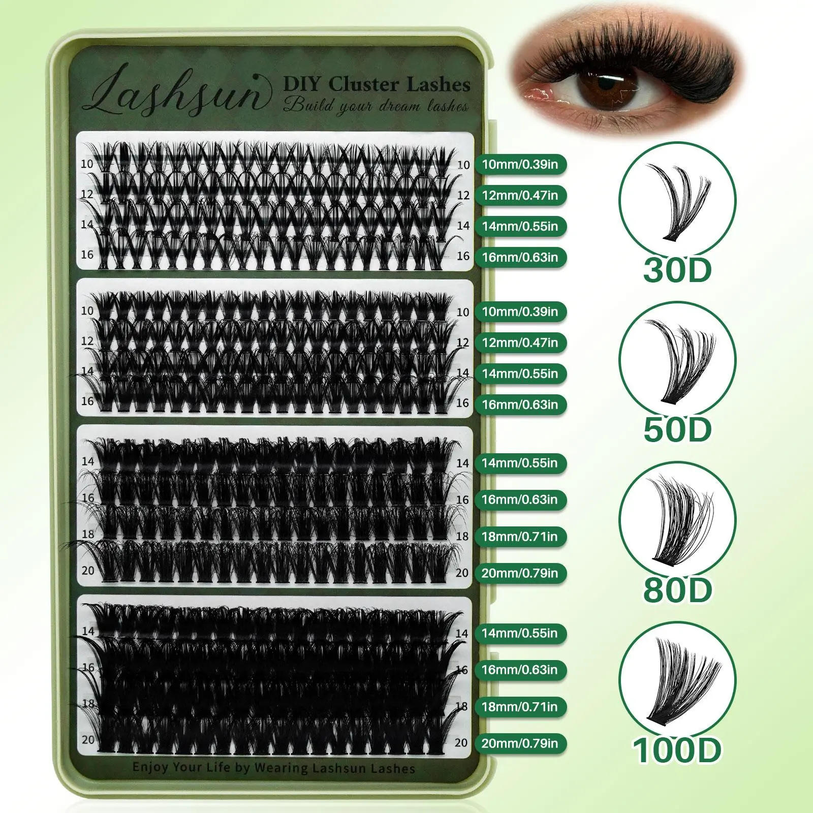 30D+50D+80D+100D Only Lashes