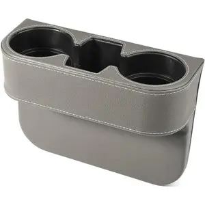 Gray Multifunctional  Cup Holder  Seat Organizer Gap Filler Bottle Phone Storage Organizer