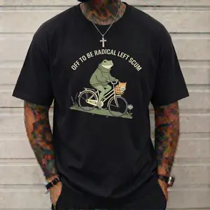 Radical Left Scum Funny Frog Graphic Tee Ironic Cottagecore Shirt