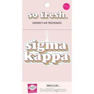 Sigma Kappa - Retro Air Freshener - Bubblegum Scented