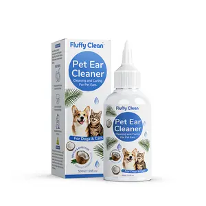 Fluffy Clean Dog & Cat Ear Cleaner – Gentle Daily Ear Wash to Remove Wax, Debris & Odor – Soothes Sensitive Ears & Helps Prevent Infection – Safe At-Home Ear Cleaning Solution