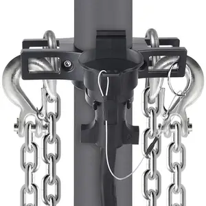 Trailer Chain Holder,Travel Trailer Accessories with 7 Pin Trailer Plug Holder,Heavy Duty Towing Organizer Kit with 7 Way Plug Cover for Trailer RV Camper