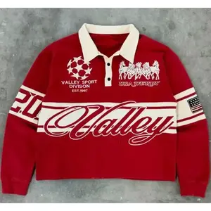 Global Casual Street Retro Rugby Polo polyester, UNISEX