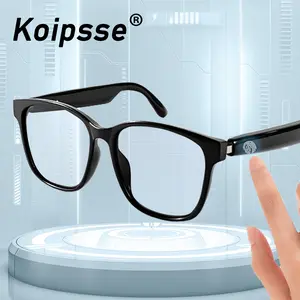 Koipsse Smart Bluetooth Glasses Filter Eye Protection HIFI Sound Quality Suitable For All Ages Outdoor And Sports Sunglasses Wireless Smart Glasses Holiday Gift Built-In Speaker Rechargeable Blue Light Blocking Lenses Dual Touch Volume Adjustment