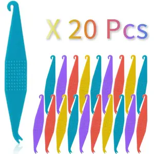 Braces Rubber Band Tool Dental Elastic Rubber Bands Placers for Braces Disposable Plastic Orthodontic Elastic Placers