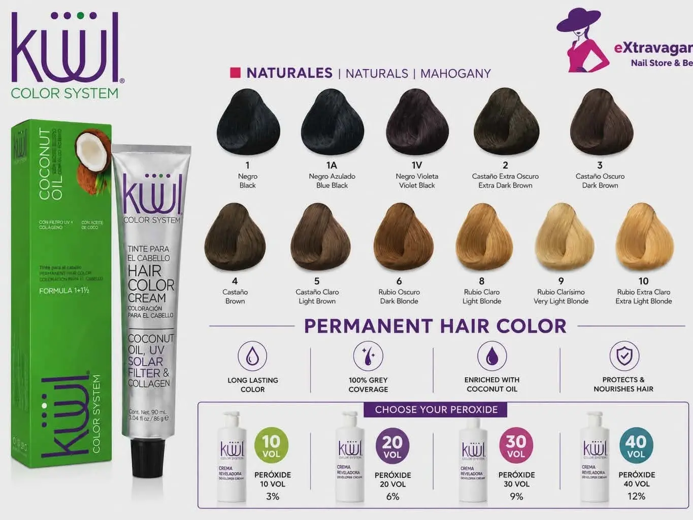 Kuul Color System Hair Dye - Natural Colors, Peroxide-Free, Haircare Product