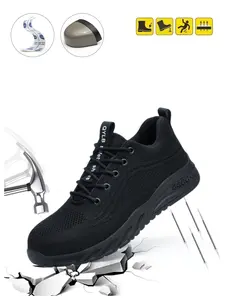 2025 New Men's Non Slip Work Shoes, Slip Resistant Sneakers for Comfortable Casual Walking, Restaurant Chef Shoes, Breathable Cushioned Running Tennis Footwear