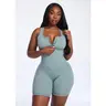 She's Waisted Women's High Waist Athletic SaunaSculpt Compression Romper Shapewear - Built-in Material Sauna Material Faja Jumpsuit, Fupa-Flattening, Shockproof, Slimming for Running & Active Lifestyles