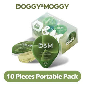 DOGGY & MOGGY No-Rinse Pet Cleansing Essence | 12ml Jelly Cups(10 Count), Natural Plant-Based Waterless Shampoo for Dogs & Cats, Tearless, No-Rinse Grooming, Zero Residue, Single-Use, Mess-Free