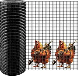 PVC-Coated 1/2 Inch Hardware Cloth 36 x 50 Ft - Galvanized Welded Wire Fence Roll for Chicken Coop, Rabbit & Gopher Protection, Garden Wire Mesh Fencing