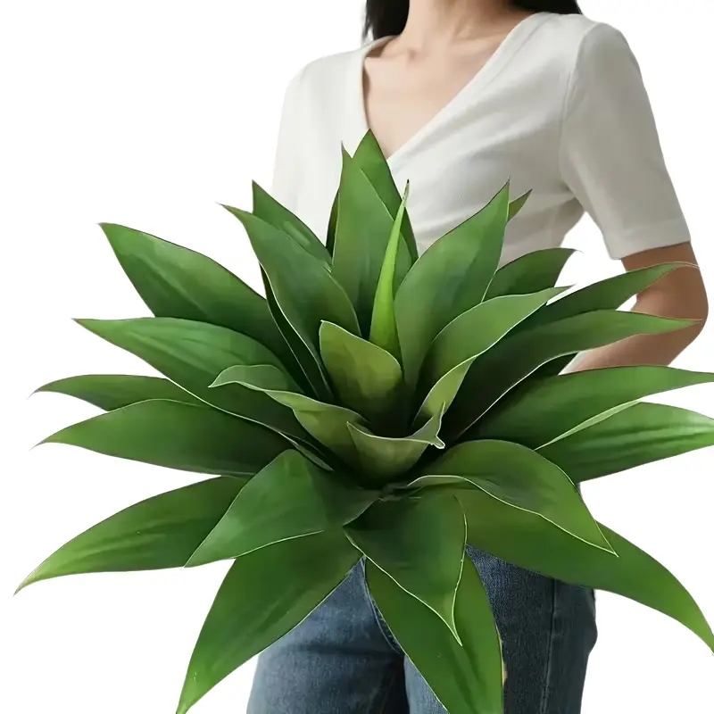 Large Artificial Agave Plant, Realistic Palm-Like Agave, Dense Leaves, Year-Round Decoration, Suitable for Door, Balcony, Office, Shop, Artificial Potted Plant, Realistic Faux Plant, Artificial Plants, Home Decor Accessory