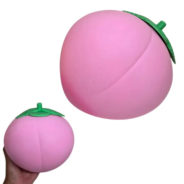 Jumbo Peach Squishy Large Fruit Food stress relief fidget toy Cute Pink ombre
