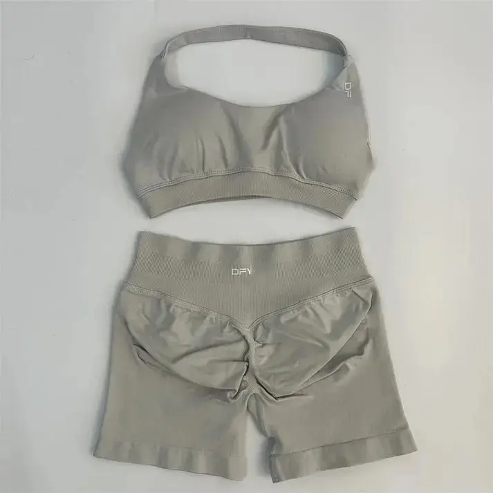 Impact Bra & Short Set - High Performance Activewear for Women in Plain Blue Color