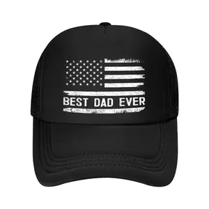 Best Dad Ever With US American Flag Gifts Fathers Day Dad Baseball Cap