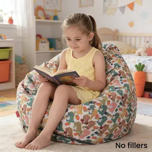 Kids Animal Storage Bean Bag Lid Extra Large Storage Bag (Lid Only, No Filling) Toy Storage Box Handles for Kids and Teens Cuddle Chair