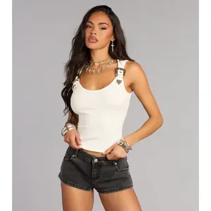 Buckled Up Ribbed Tank Top