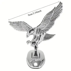 3D Chrome Eagle Hood Ornament, Waterproof Self-Adhesive Rustproof, Suitable for Various Models, Men's Gift