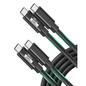 USB4  for Thunderbolt 4  [2 Pack 5FT], 40Gbps Data Sync, 8K/6K@60Hz, 4K@144Hz, PD3.1 240W , USB C Thunderbolt  for  mini, MacBook Pro, PSSD, Display, Docking,