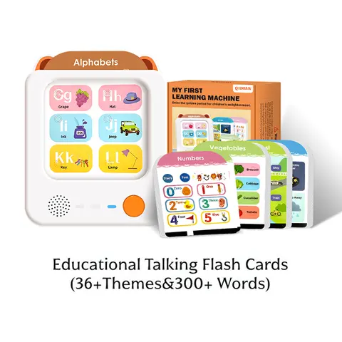 Tiger Edition Interactive Talking Flashcards for 1-6 Years Old Toddlers, Flashcards Learning Alphabet, 36 Theme Cards with 300 Words to Learn, Educational Toy for Playful Reading Practice, Best Gift for Toddlers