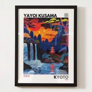Yayoi Kusama Digital Print - Kyoto 1969 | Japanese Wall , Large Japanese Gallery Wall Art, Museum Print | Custom Art Decor Poster