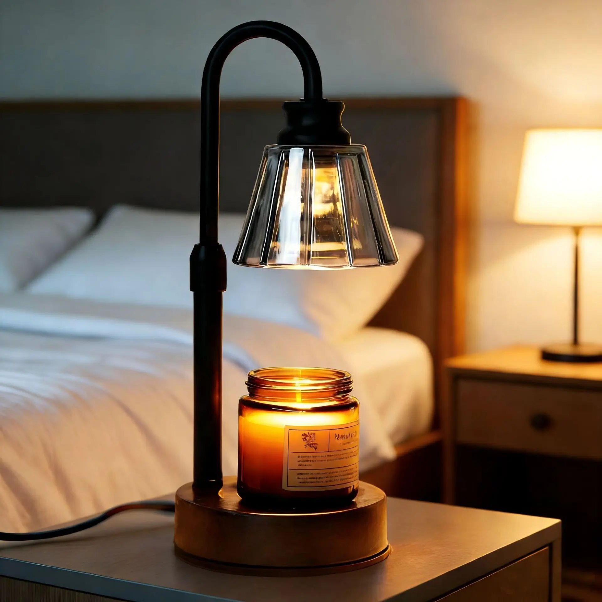 Candle Warmer Lamp Set, Adjustable Height Smokeless Fragrance Lamp,Flameless Fragrance Lamp with Timer,Flameless Electric Candle Melter for Home Bedroom Decor, Ideal Gift for Mom Birthday