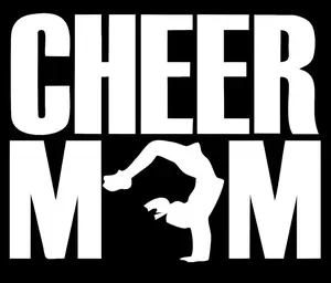 cheer mom girl cheerleader vinyl decal sticker 5"