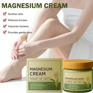 Magnesium Cream for Muscle Nerve Relief, Fast Absorption Moisturizing Body Massage Cream, Natural Skin Care Lotion for Daily Relaxation & Body Comfort