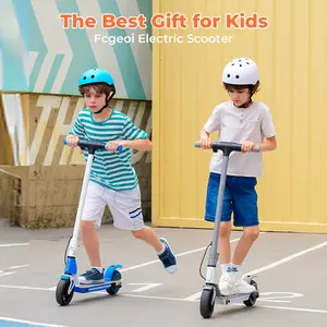 Kids' Electric Scooter 12 MPH with Music 5-9 Miles Range 200W Motor Disc Brakes UL Lithium Battery 6.5-Inch Solid Tires Foldable for Ages 6-14