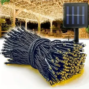 LED Solar Outdoor String Lights, 8 Lighting Modes, Flashing Fairy Lights, Ideal for Trees, Bedroom, Parties, Halloween, Thanksgiving Decor