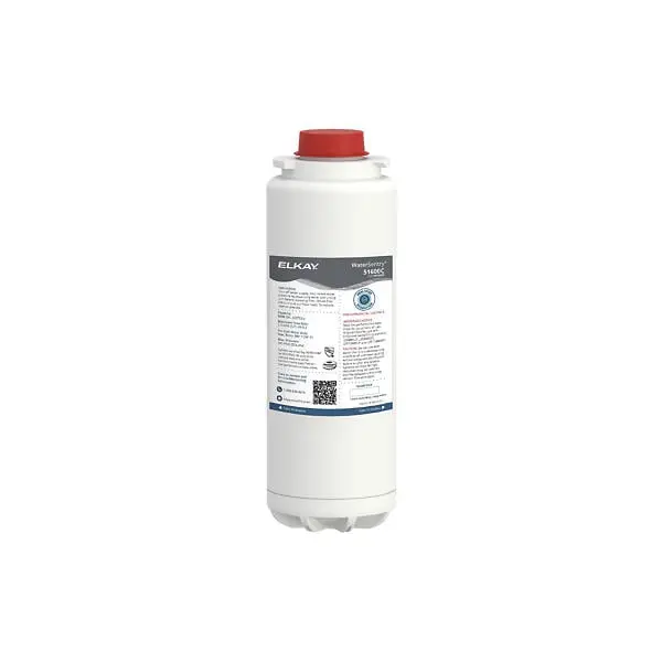 Elkay 51600C High-Capacity Replacement Bottle Filler Filter Cartridge, 6000 Gal Capacity, 1/4-Turn Easy Install, Activated Carbon, Automatic Shut-Off Inlet Valve, Quick Disconnect, Self-Contained, Ideal for High-Traffic Areas