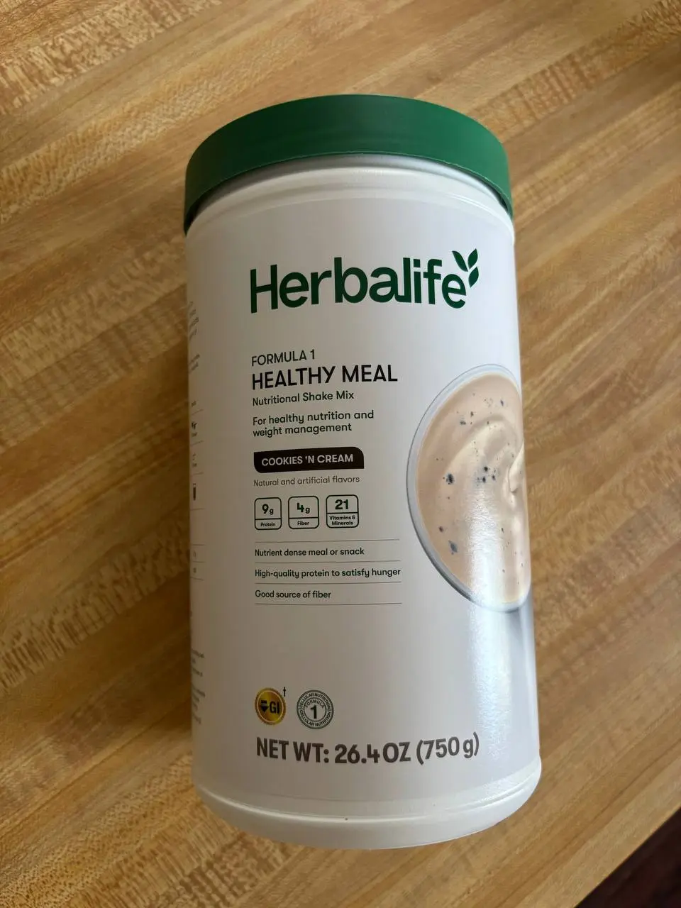 Herbalife Formula 1 Healthy Meal Nutritional Shake Mix Cookies and Cream 750g(new packaging) Gluten Free Daily Nutrition with Protein Vitamins & Fiber for Wellness Routine - Beverage