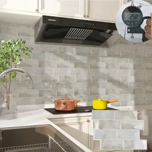 3D Faux Wall Tile Self-Adhesive High Adhesive Stickers, Waterproof and Easy to Clean, Suitable for Kitchen, Living Room and Bathroom, Comes with Strong Adhesive, Ready to Peel and Stick, 11.6X8.9 inches