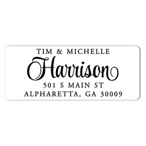 Custom White Return Address Labels | Personalized Printed Mailing & Shipping Stickers | Wedding Invite, Business & Envelope Name Labels | Peel & Stick Address Stickers