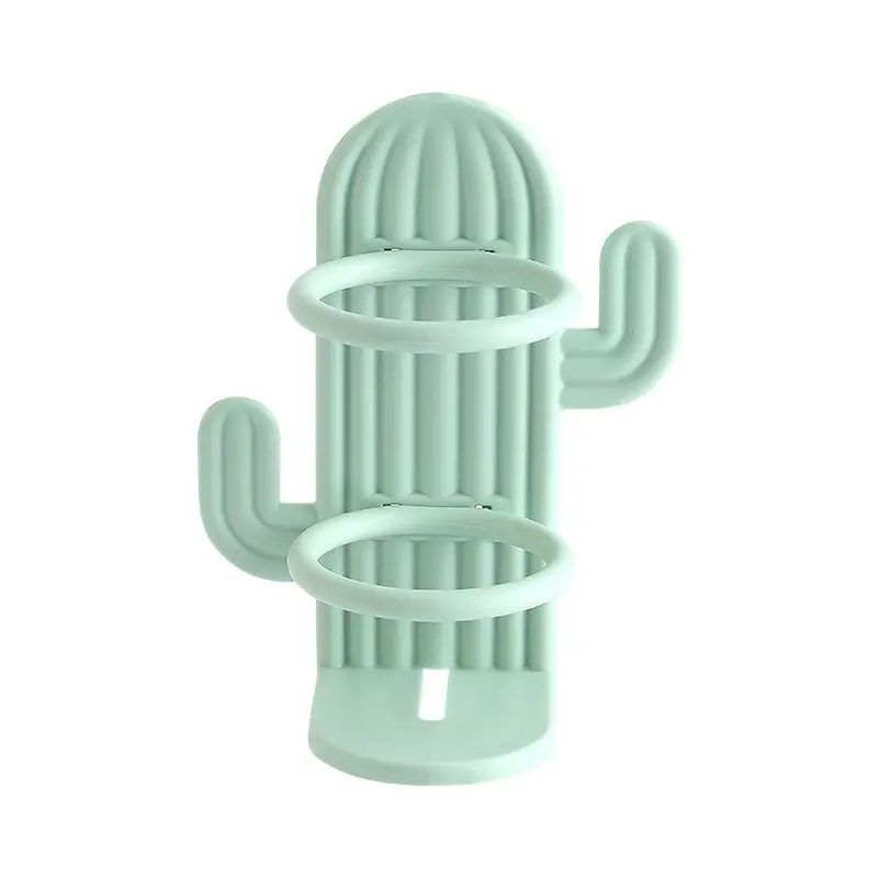 HXP Cactus Toothbrush Rack Punch-free Bathroom Wall-mounted Mouthwash ...