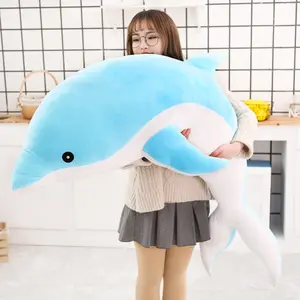 Cute Dolphin Plush Toy, Soft Stuffed Animal Pillow, Perfect Gift for Kids & Adults, Wholesale Ocean Theme Decorative Item