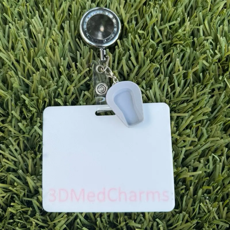 Bedpan badge keychain