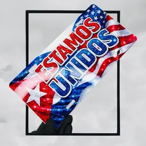 Chapa de carro 6x12 Estamos Unidos | Incluye 2 tornillos para su montaje
